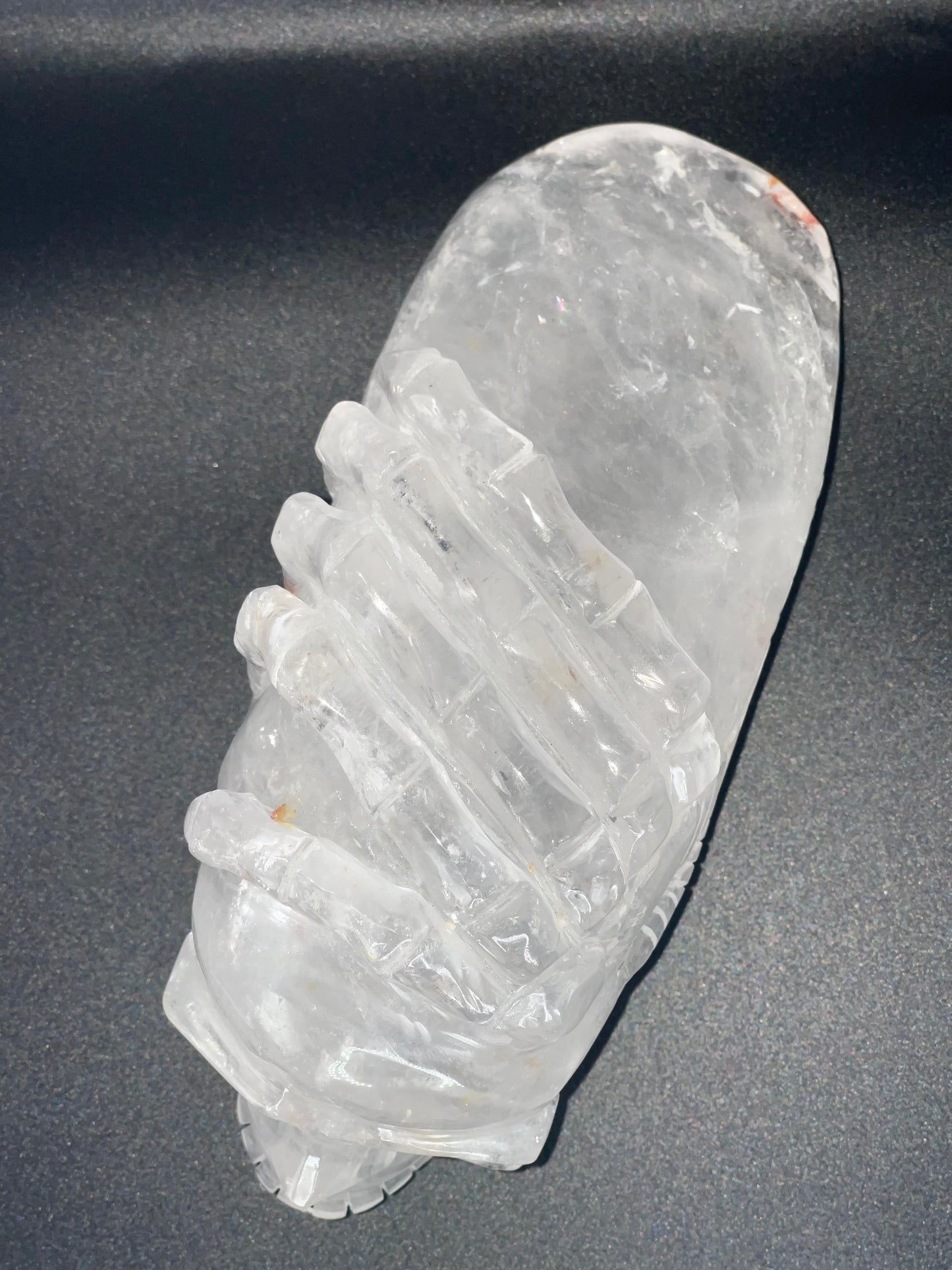 Clear Quartz Skull Head Large Carving A