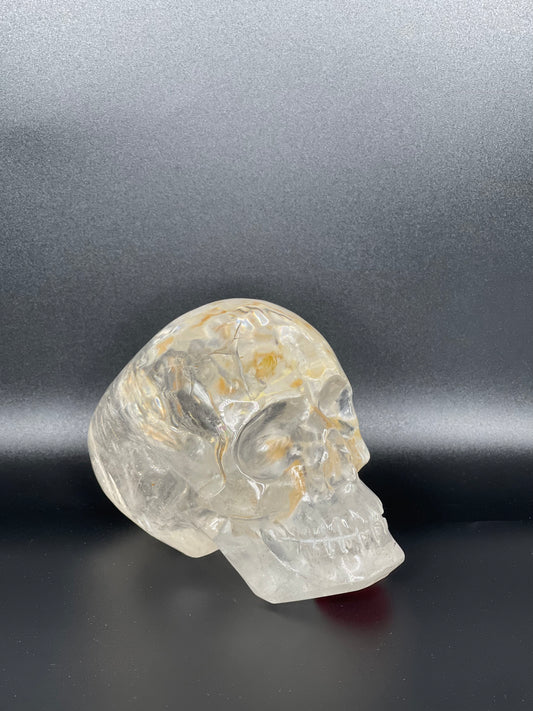 Clear Quartz Skull Head Small Carving C