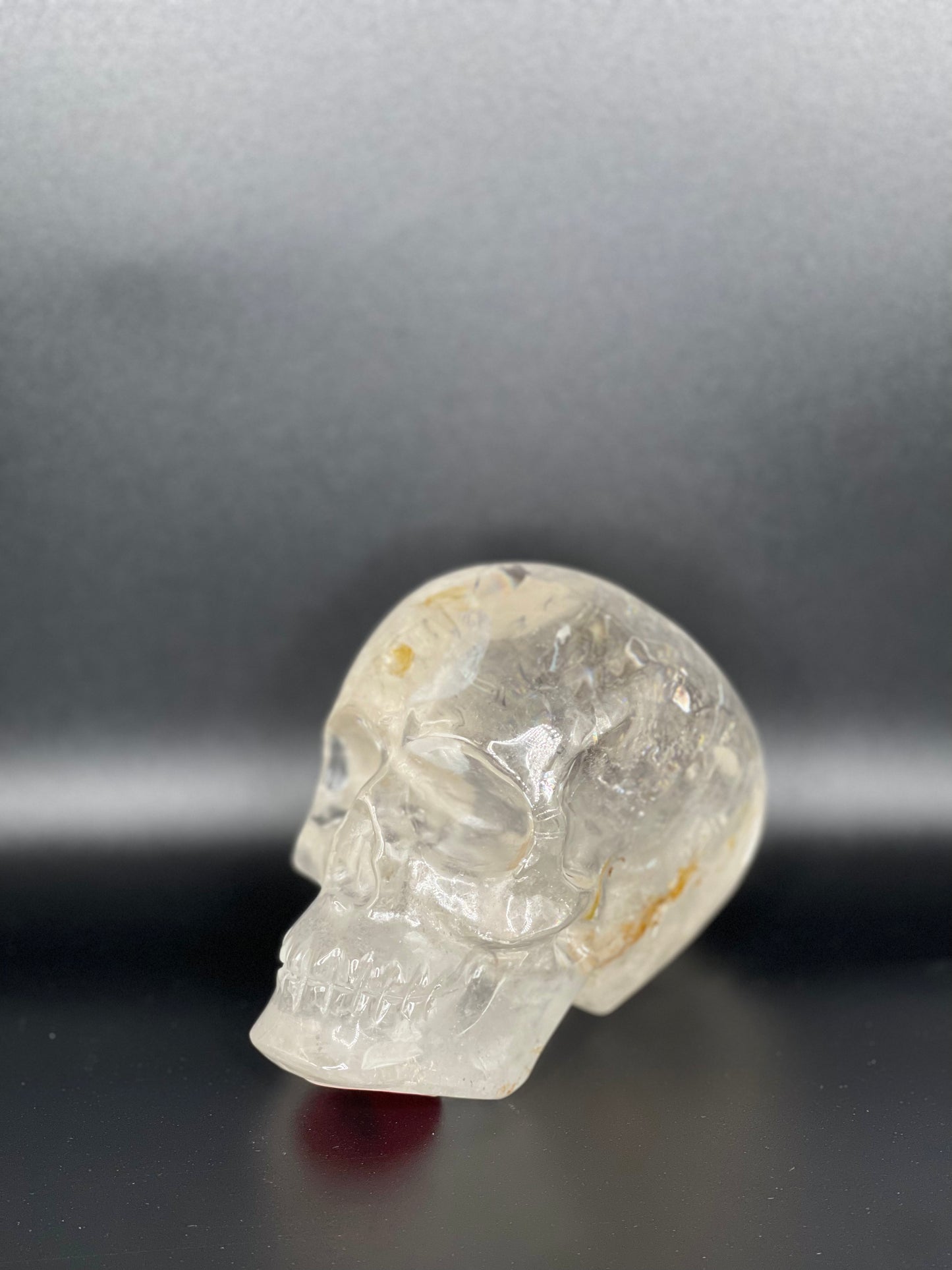 Clear Quartz Skull Head Small Carving C