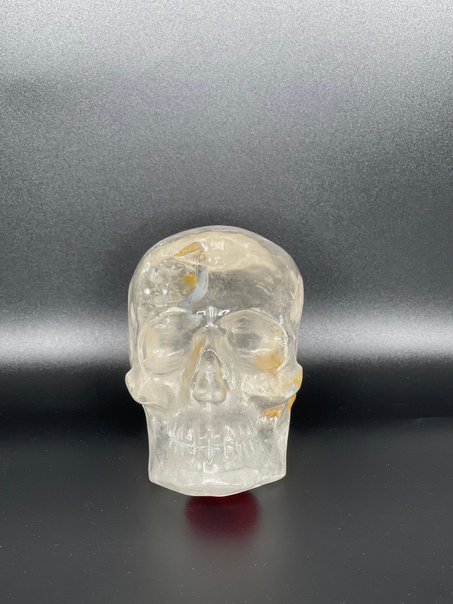 Clear Quartz Skull Head Small Carving C