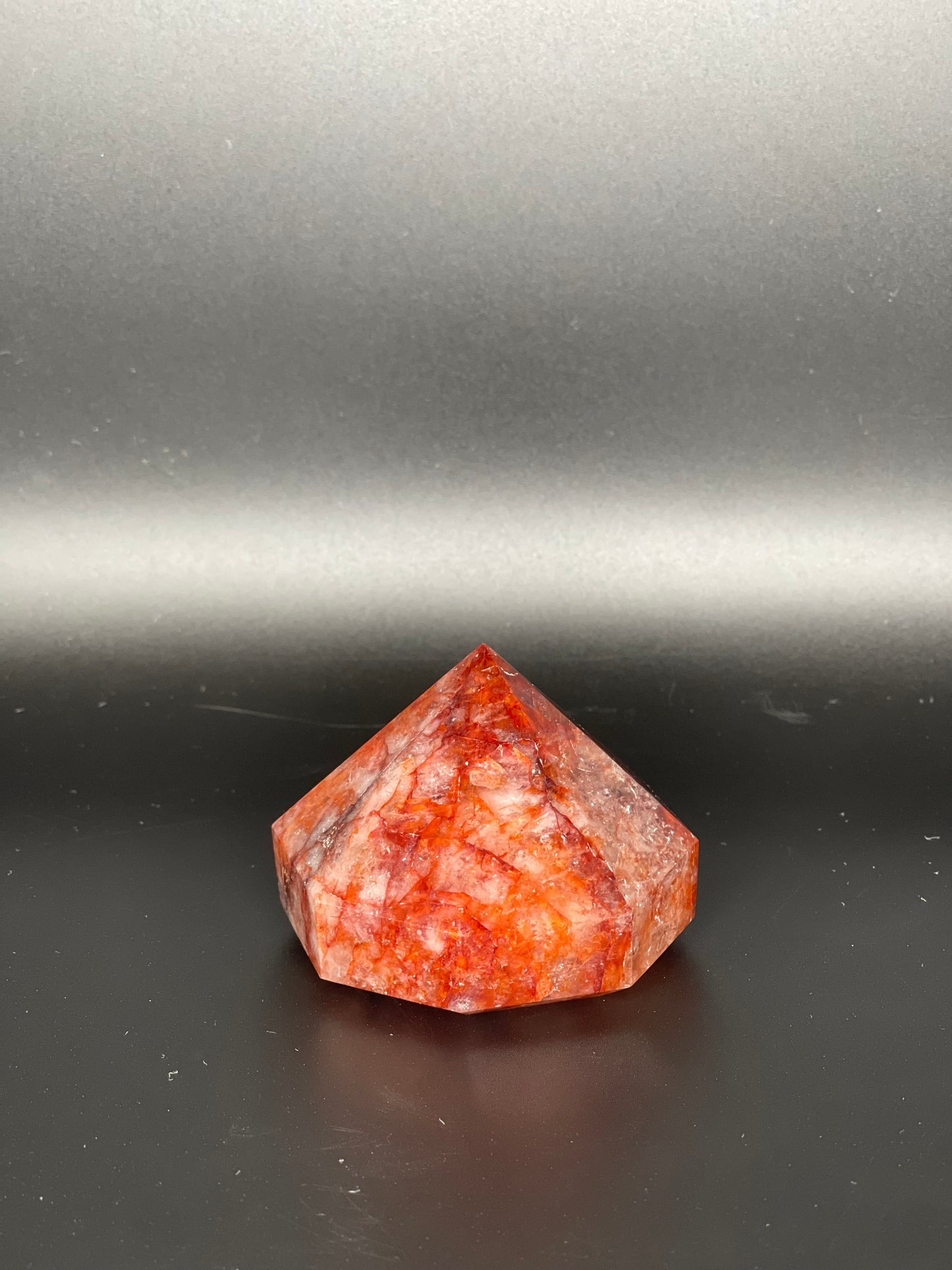 Fire Quartz Heptagonal Pyramid