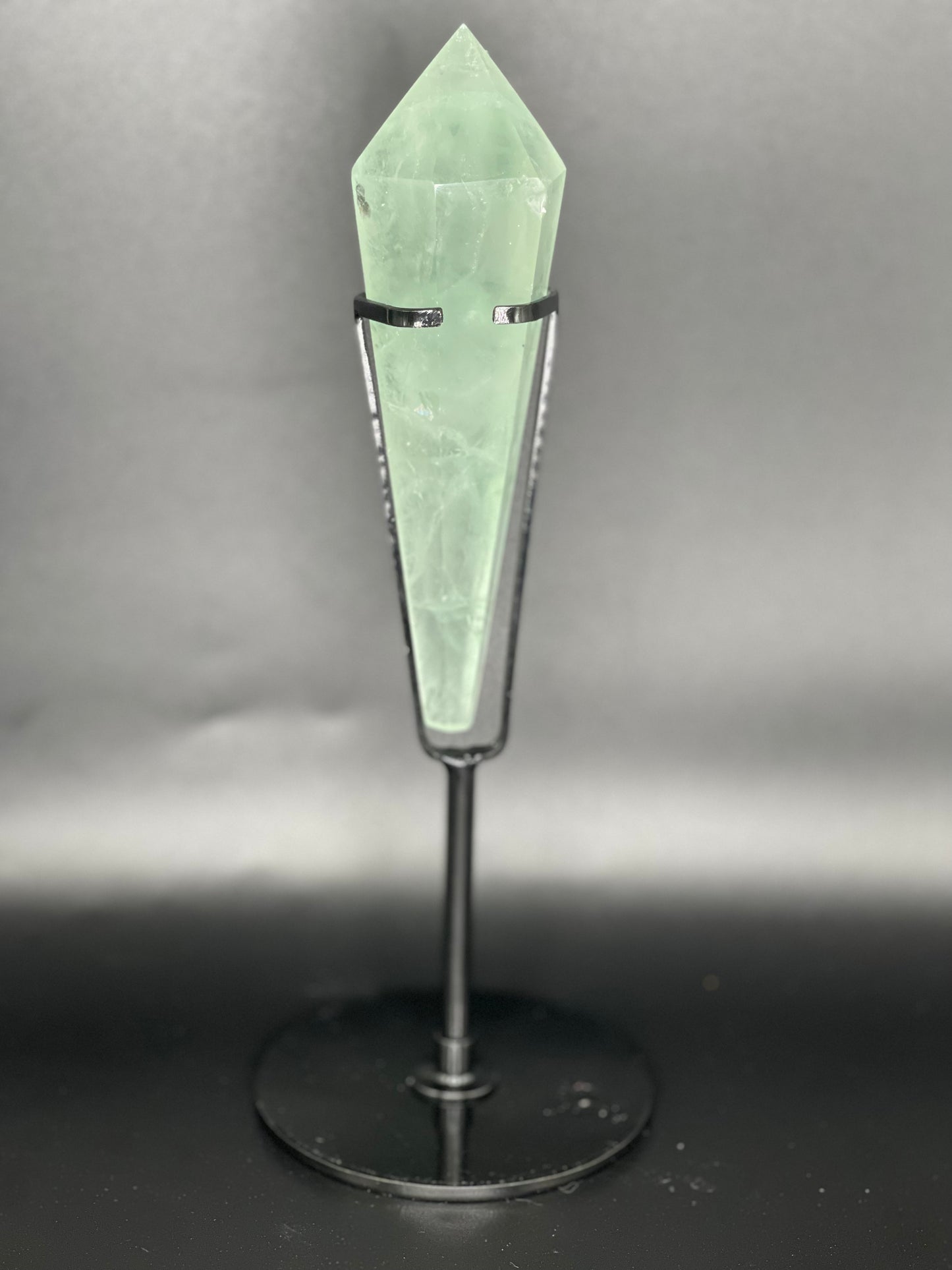 Fluorite Crystal Point with Stand B4