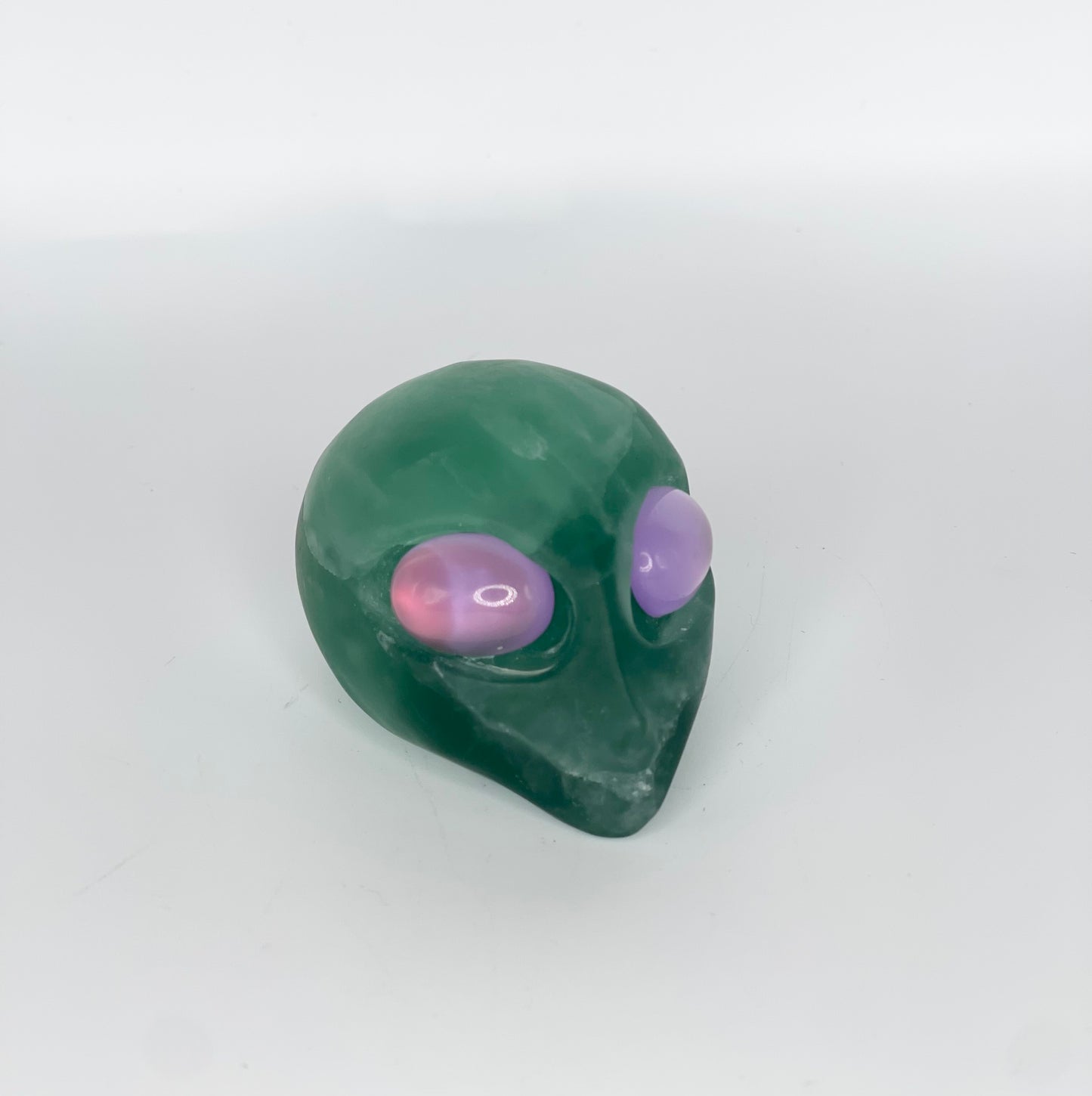 Green Fluorite Alien Head Figurine