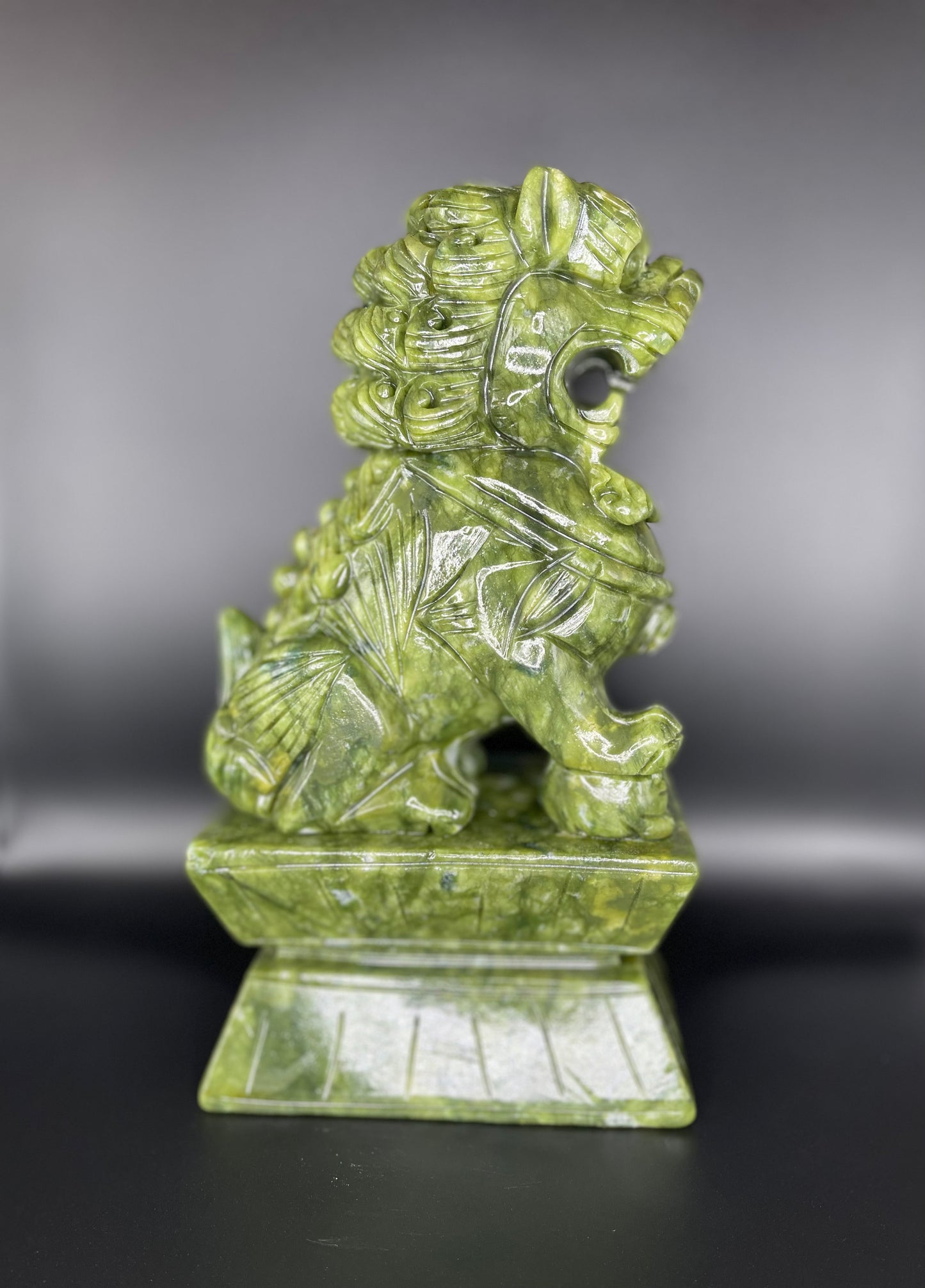 Jade Dragon Sculpture C (9.5 in)