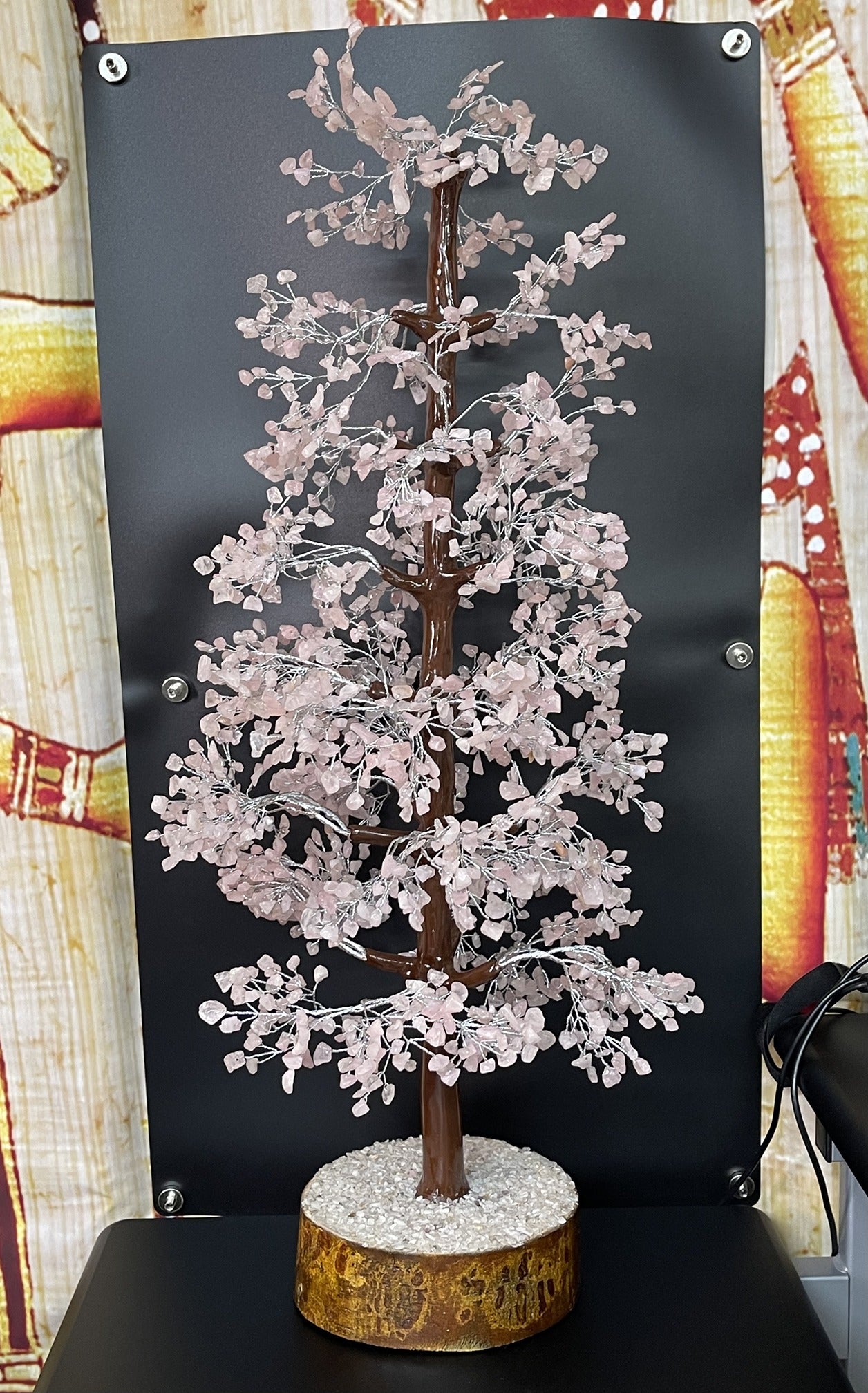 Rose Quartz Crystal Tree Large 27 in