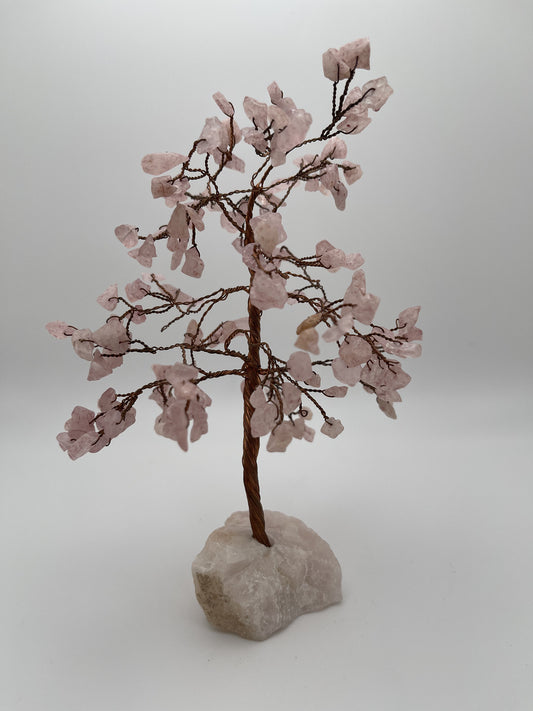 Rose Quartz Crystal Tree Small 5 in