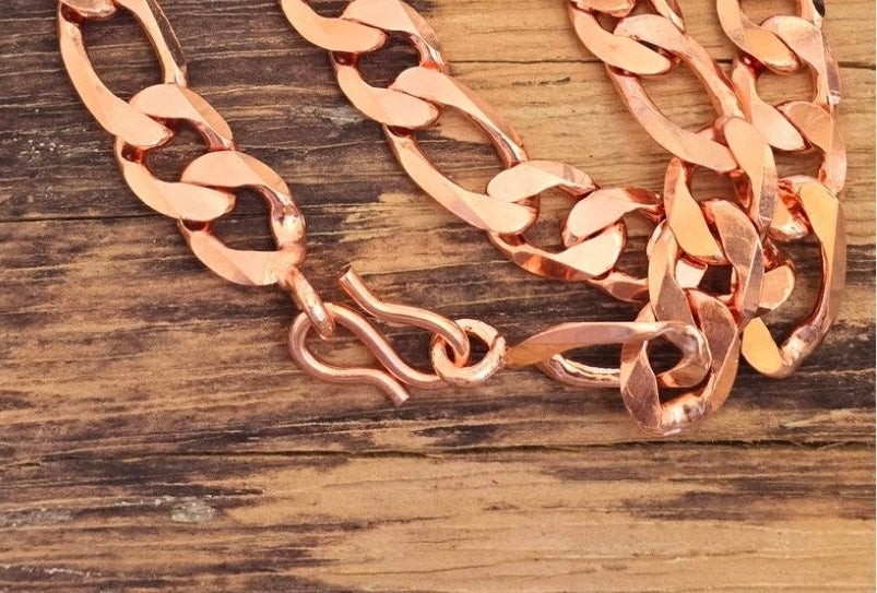 Large Chunky Solid Copper Chain Necklace