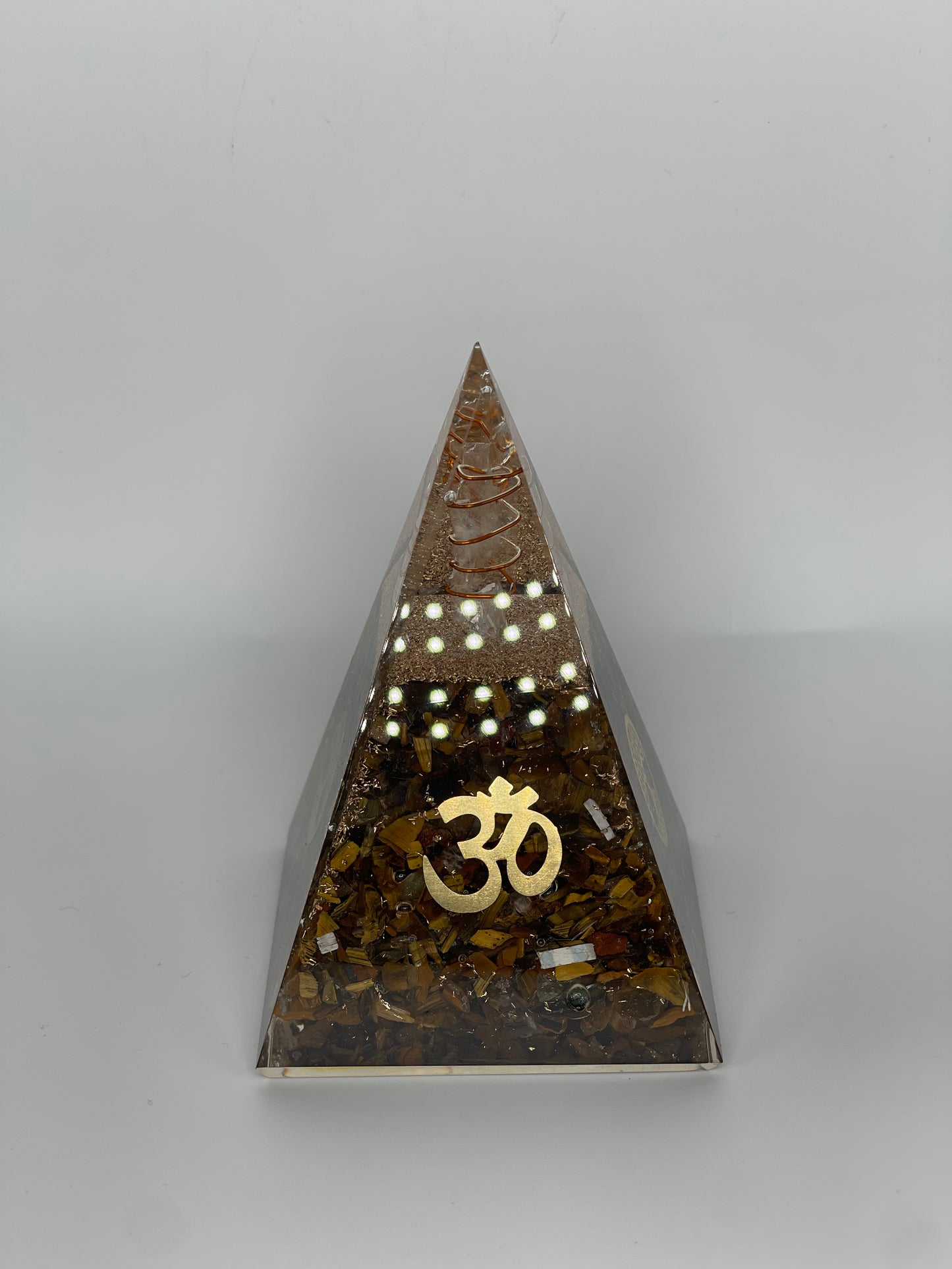 Tiger’s Eye 5.5 inch Orgonite Pyramid