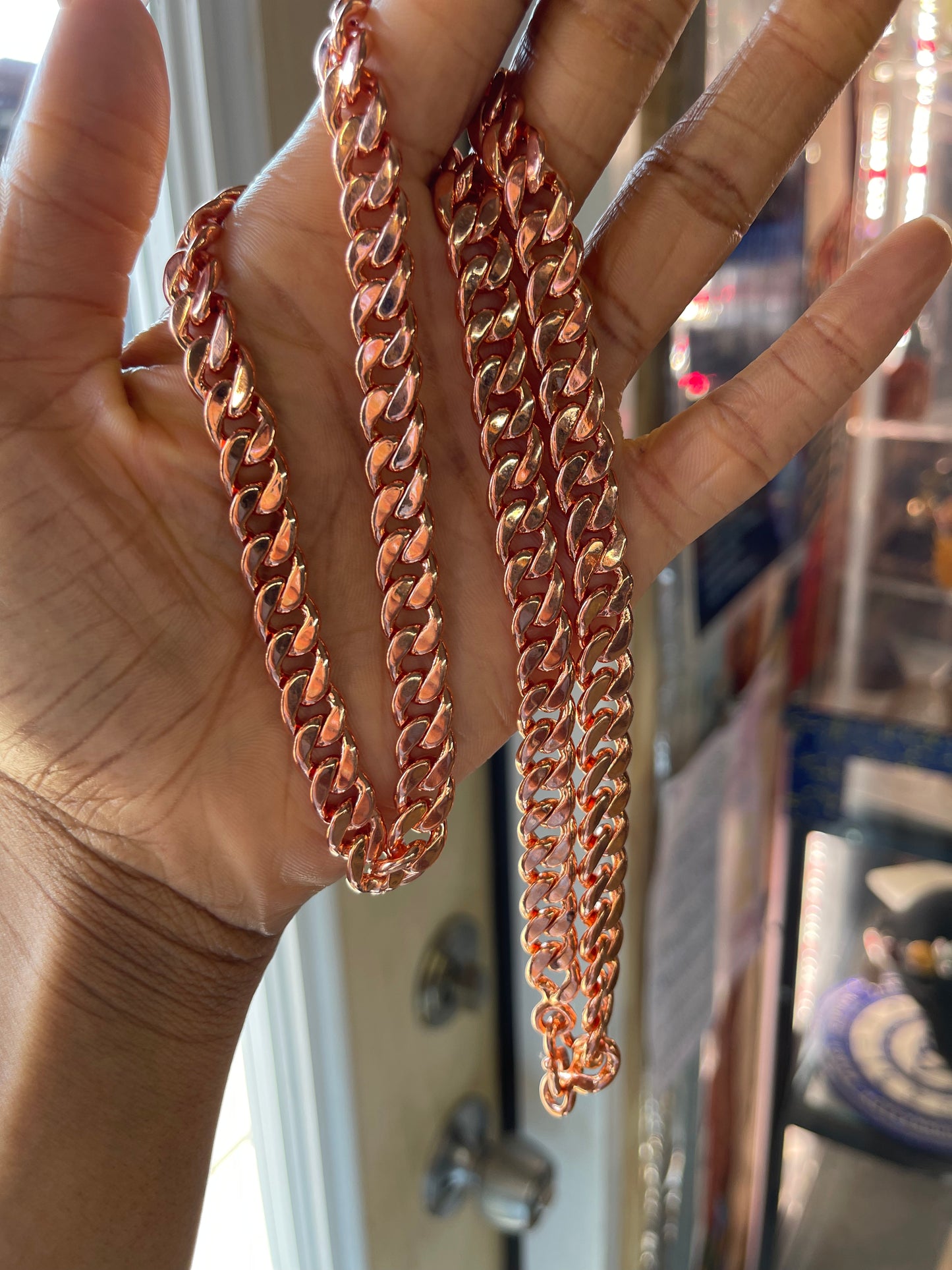 Large Chunky Solid Copper Chain Necklace