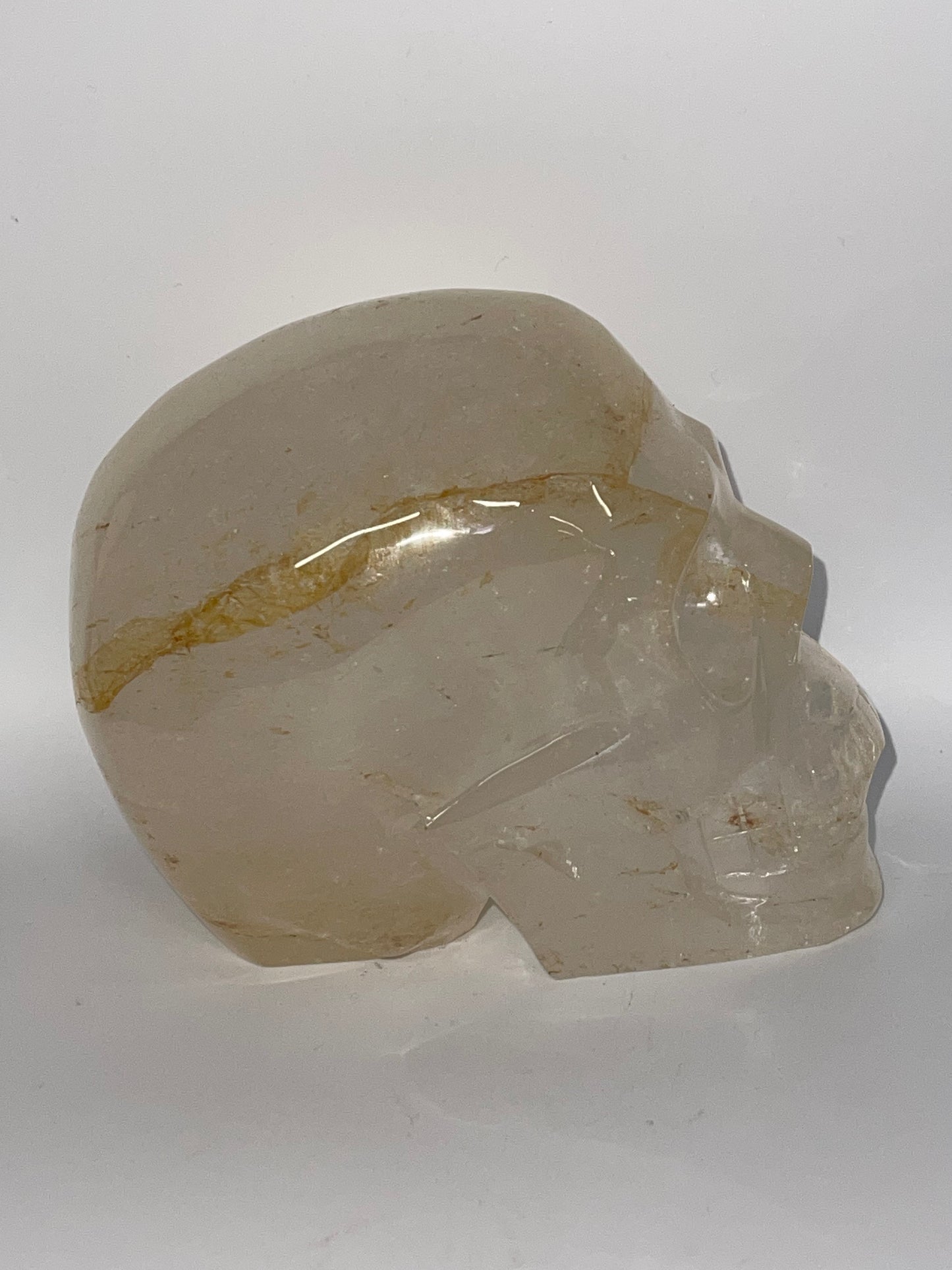 Clear Quartz Skull Head Large Carving