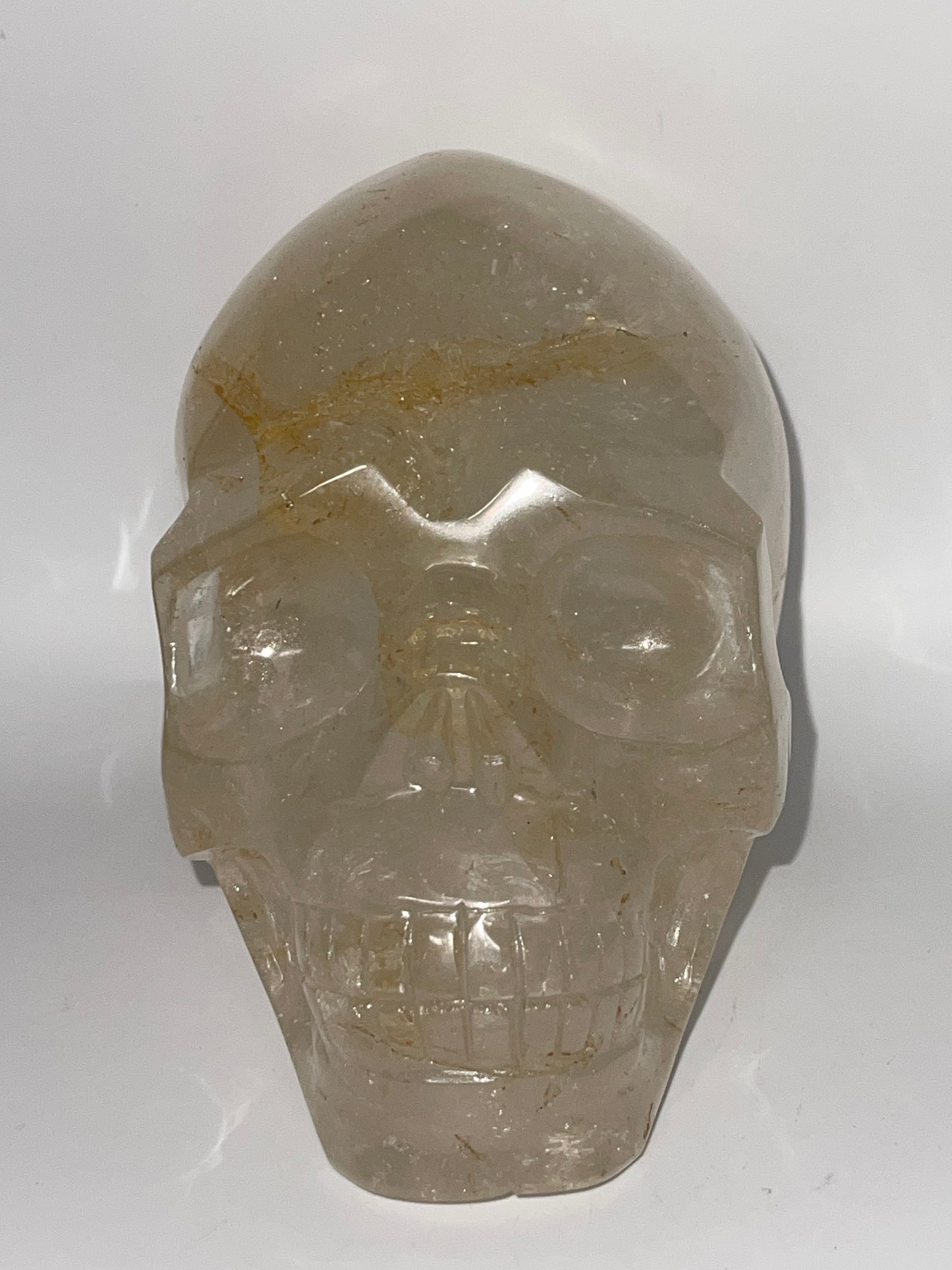 Clear Quartz Skull Head Large Carving