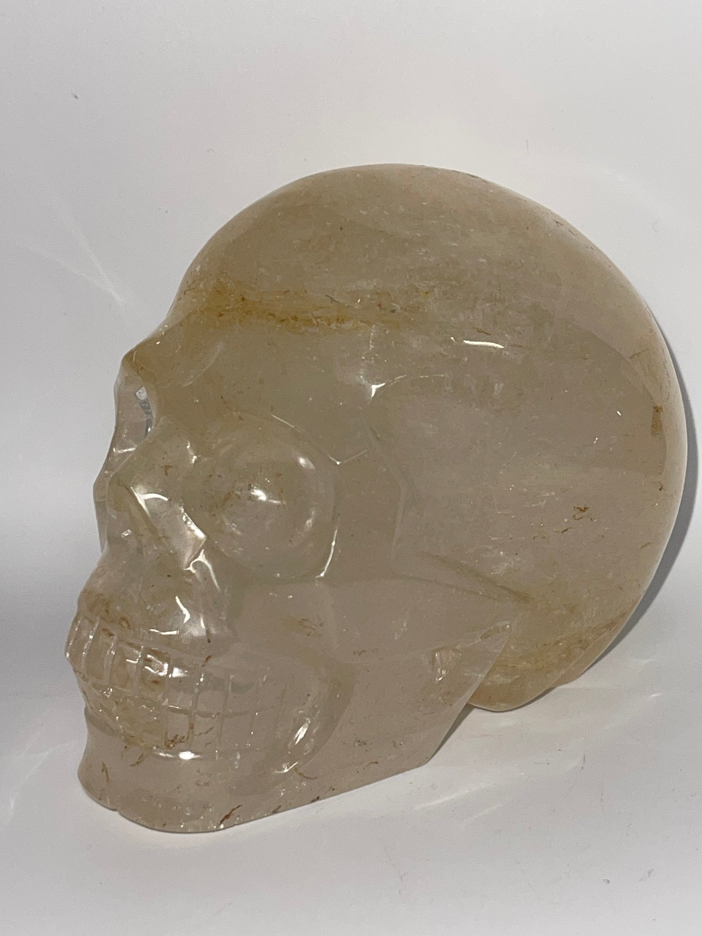 Clear Quartz Skull Head Large Carving