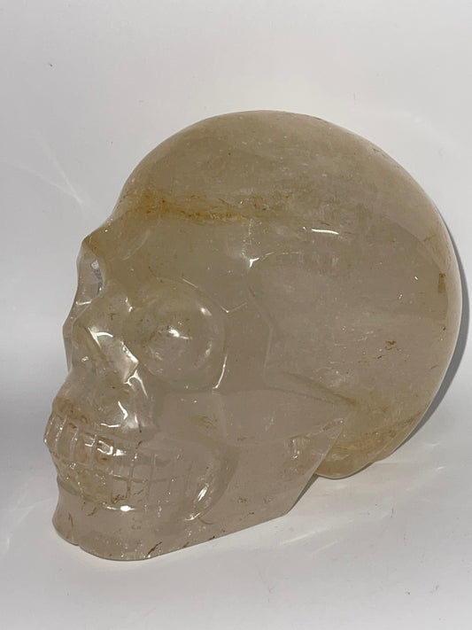 Clear Quartz Skull Head Large Carving