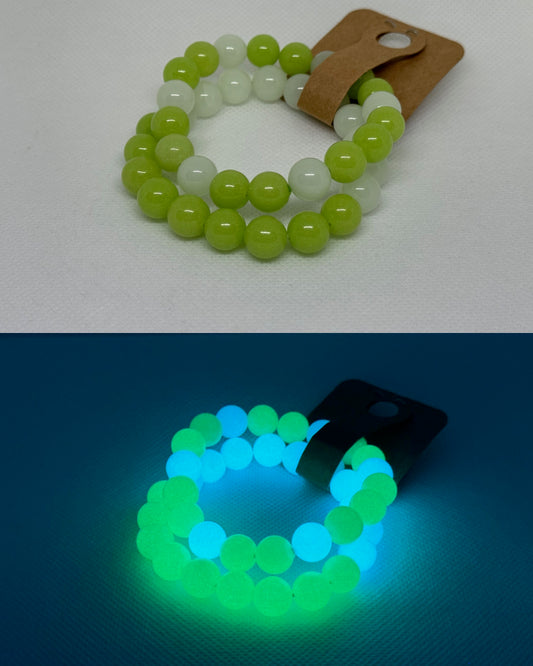 Lime Green White Luminous Bracelet