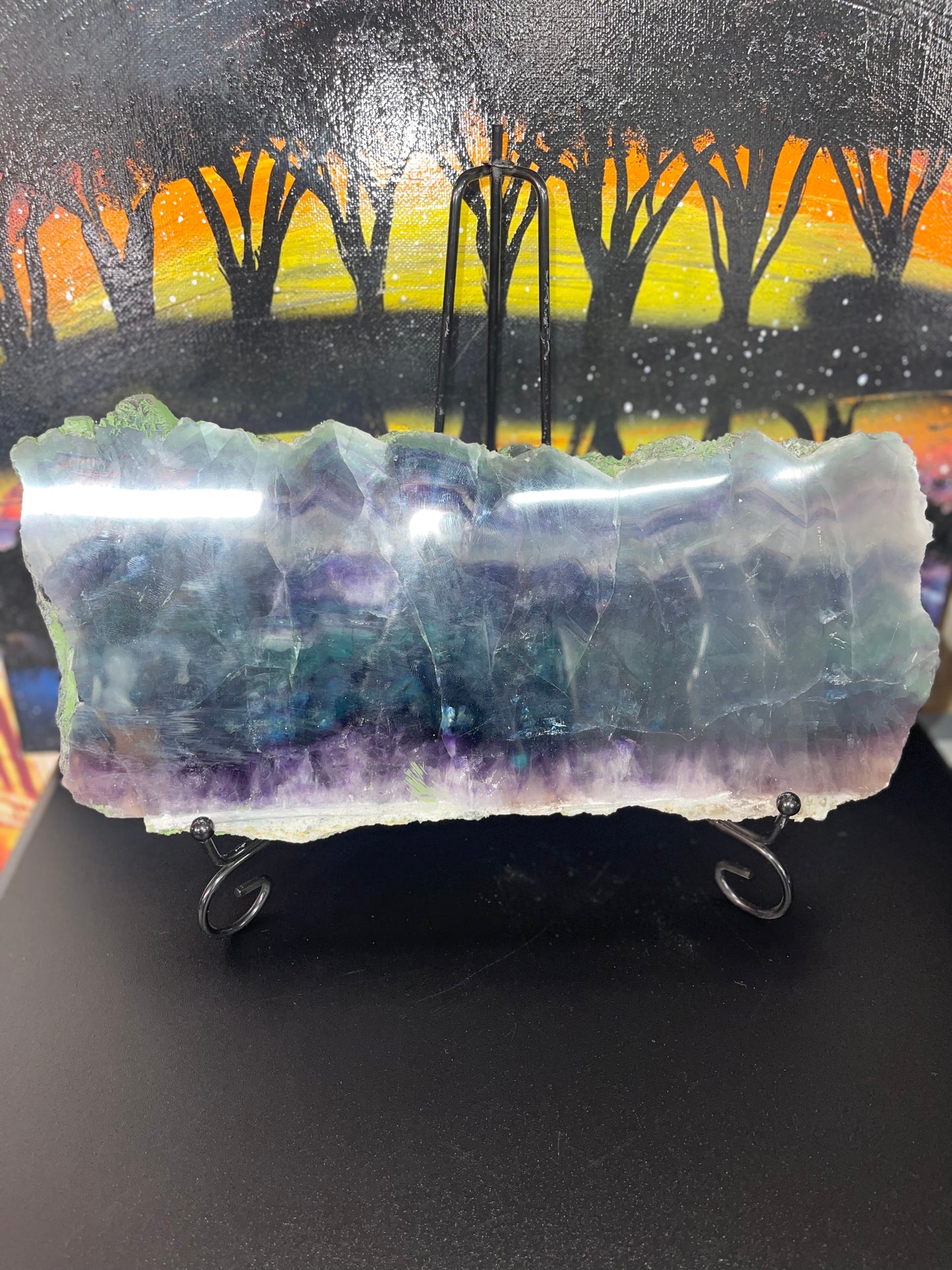 Fluorite Large Crystal Slab