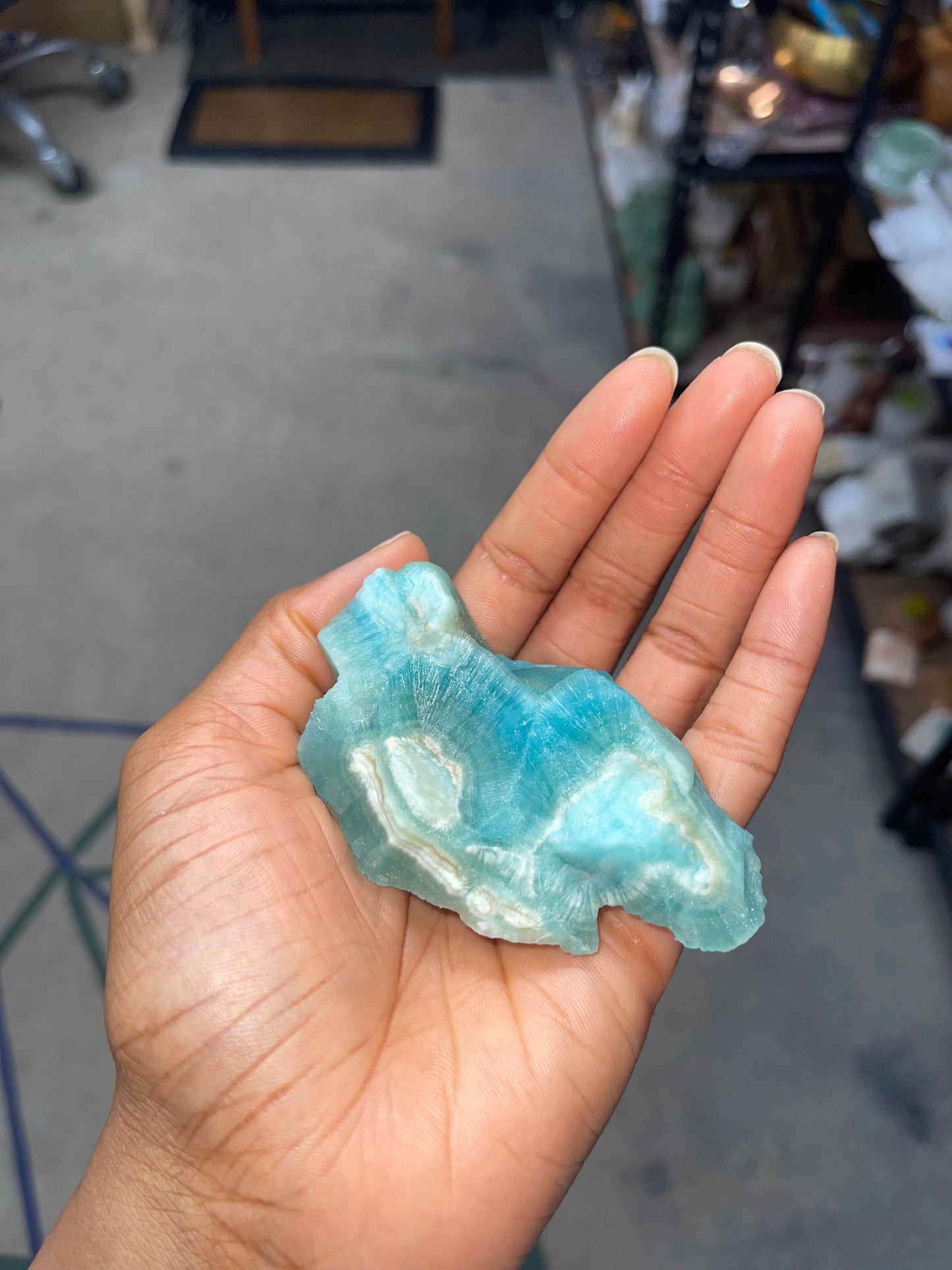 Smithsonite Raw Crystal Carving B1