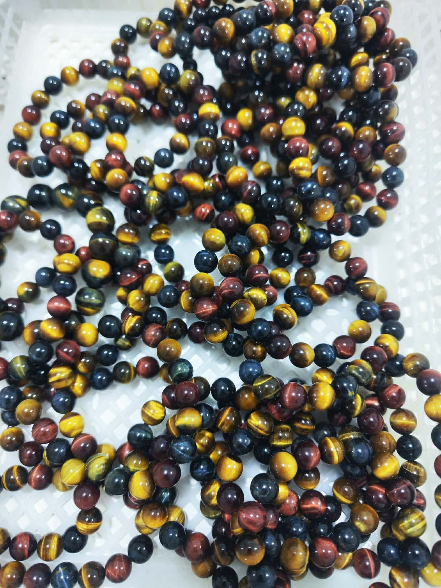 10 mm Mixed Tiger Eye Bracelet.