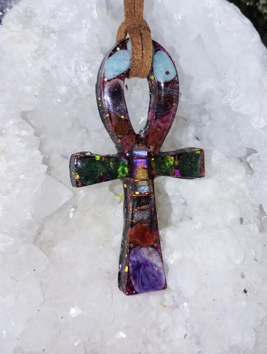 Ankh Orgonite Pendant