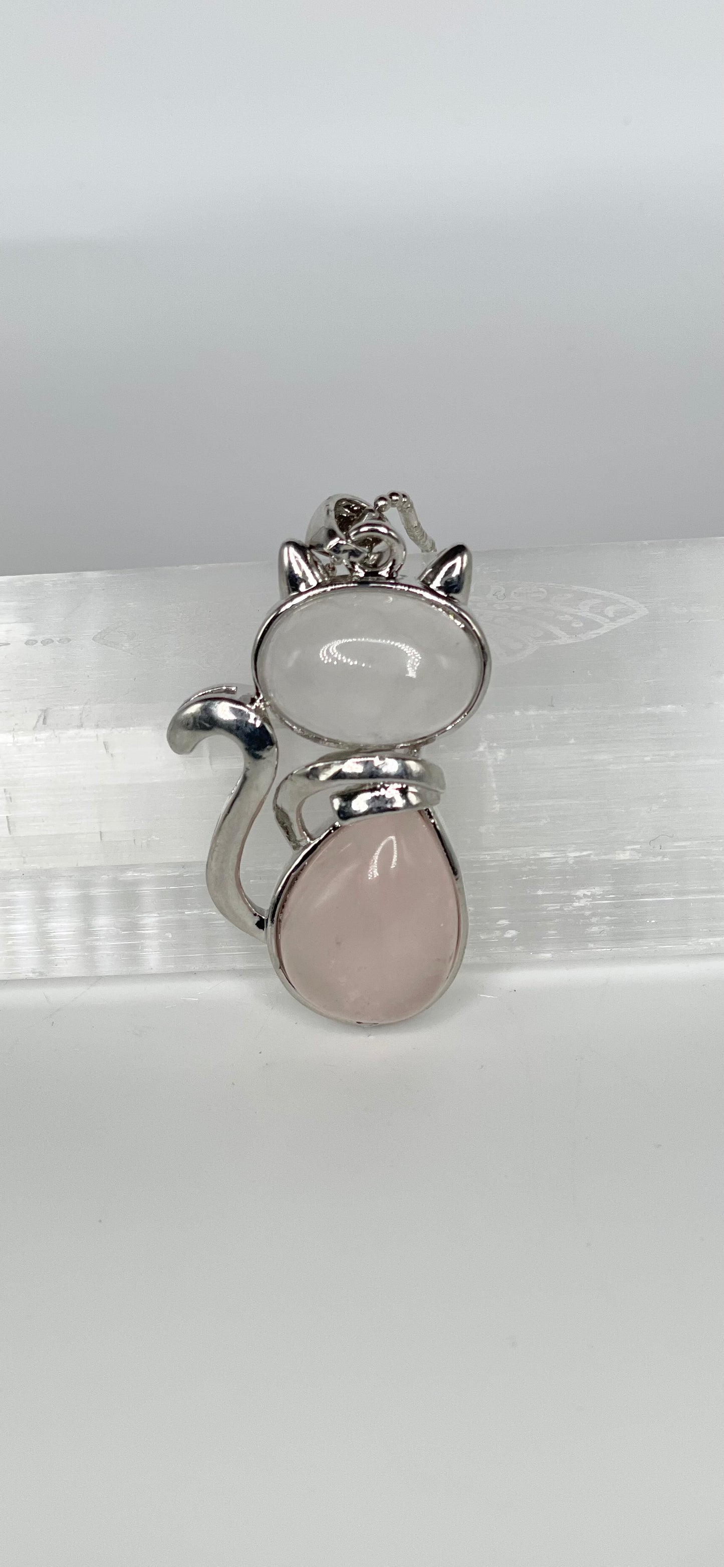 Rose Quartz Cat Pendant