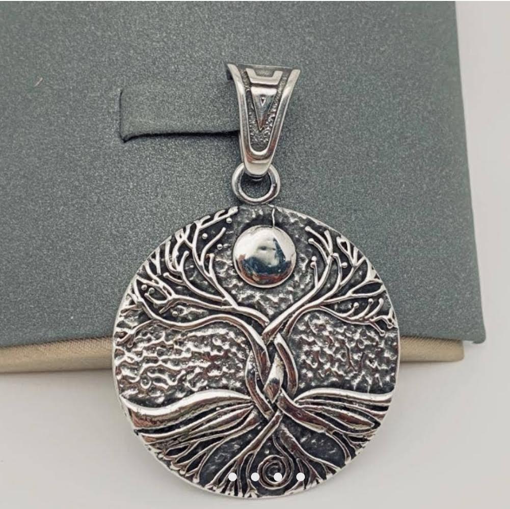 Viking Tree of Life Stainless Steel Pendant