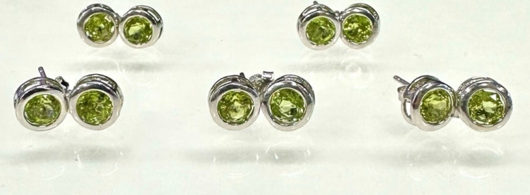 Peridot Stud Earrings