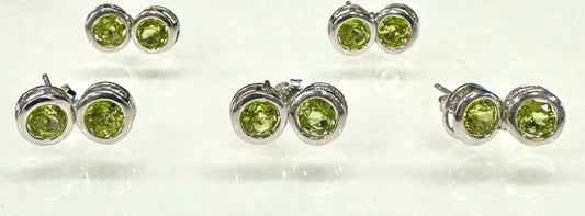 Peridot Stud Earrings