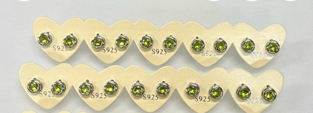 Peridot Stud Earrings