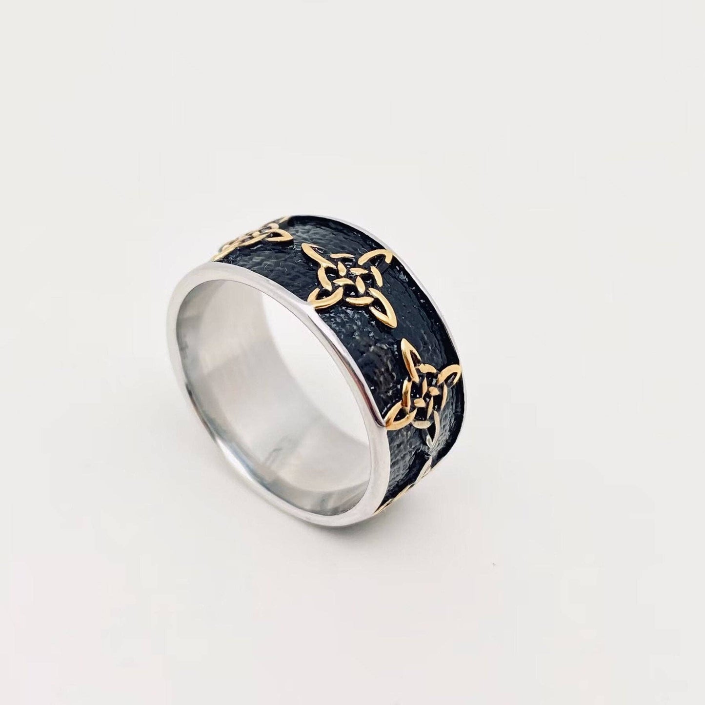 Vintage Celtic Knot Stainless Steel Ring -