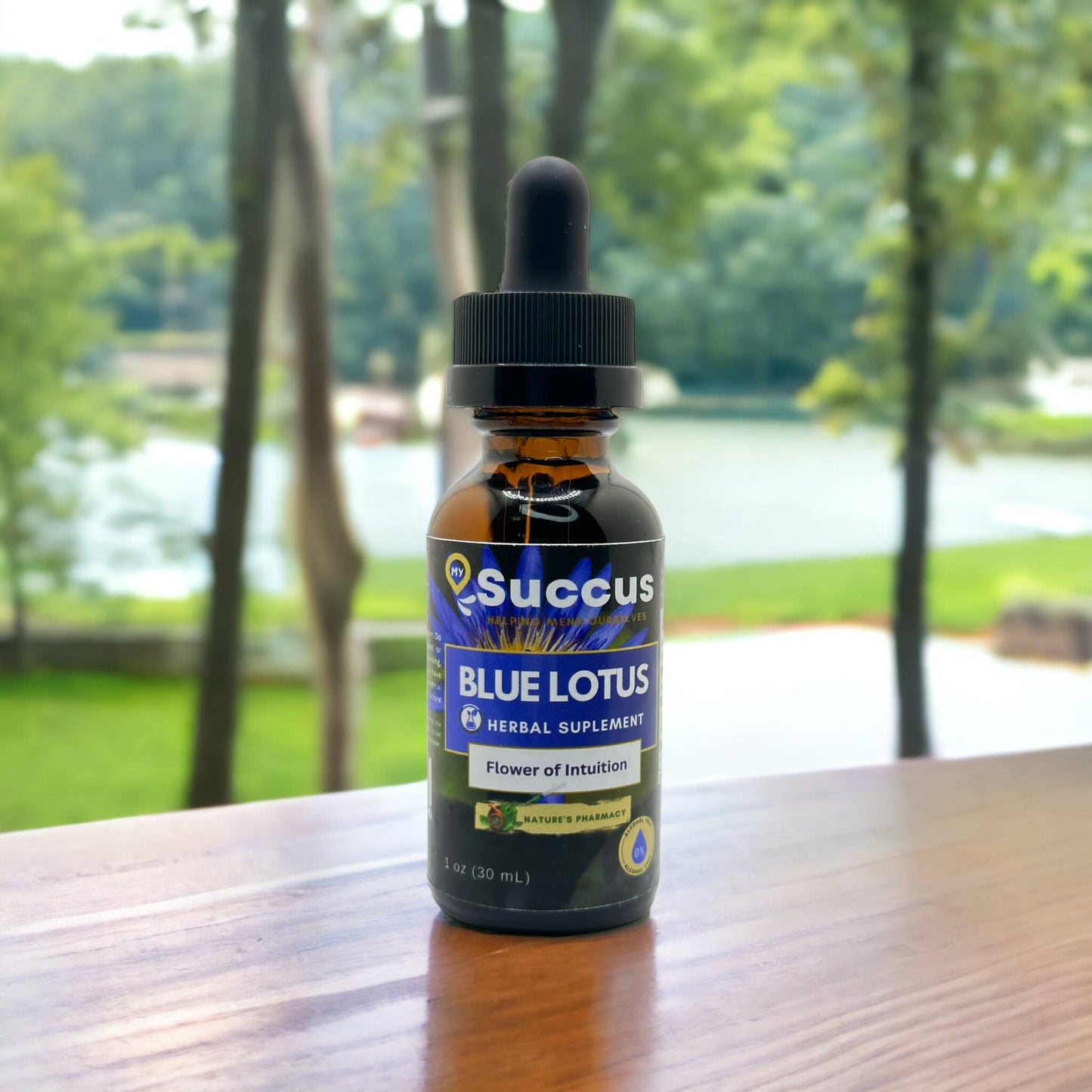 Blue Lotus Tincture - The Flower of Intuition (High Potency) : Alcohol Extract / 2 fl oz