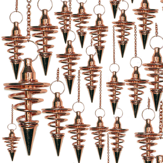 Copper Metal Spiral Pendulums Divination Tool