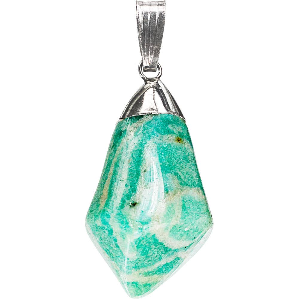 Diamond Shape Stone Pendants Amazonite (Each)