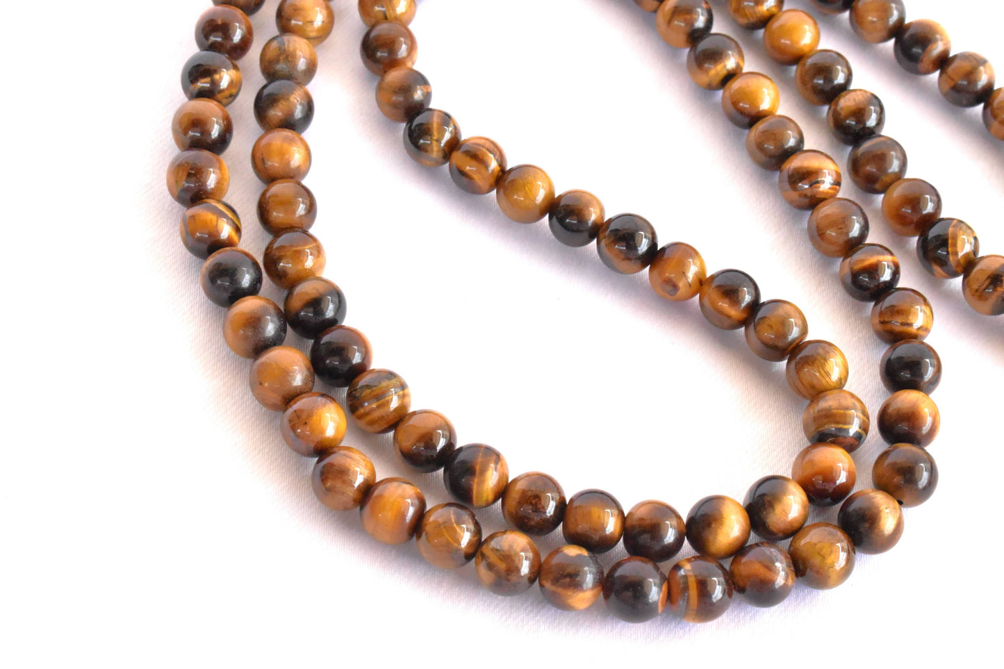Gemstone Mala | Tiger Eye | 108 Prayer Beads Mala | Jap Mala: 8mm