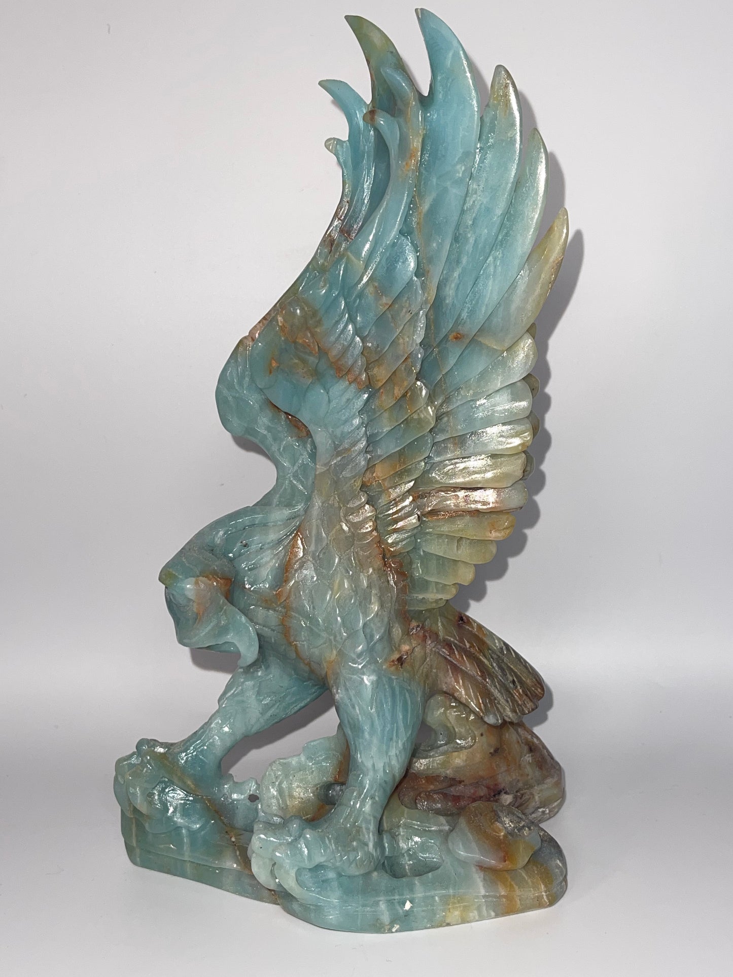 Amazonite Eagle Carving