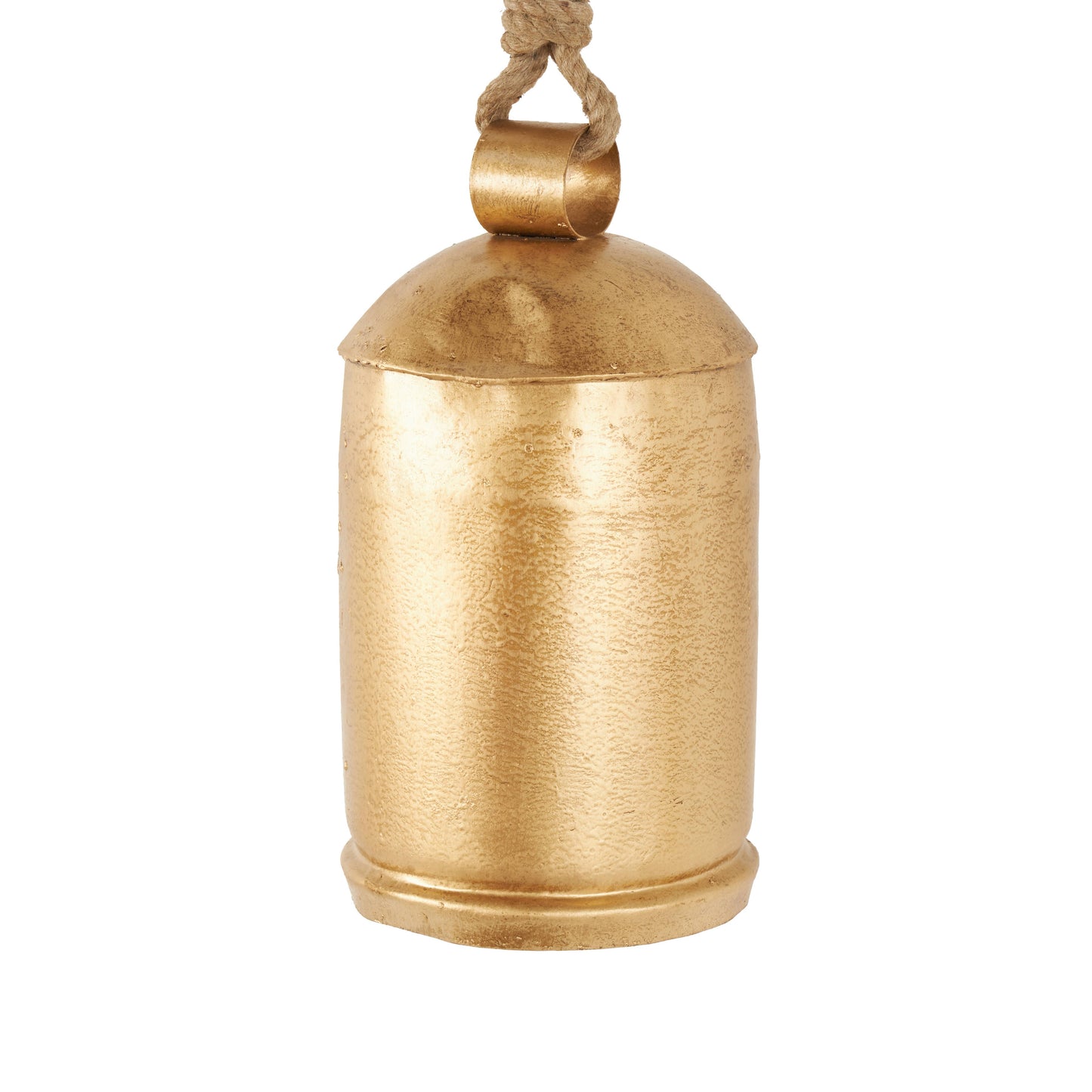 Rustic Gold Metal Decorative Bell: 9"W, 17"H