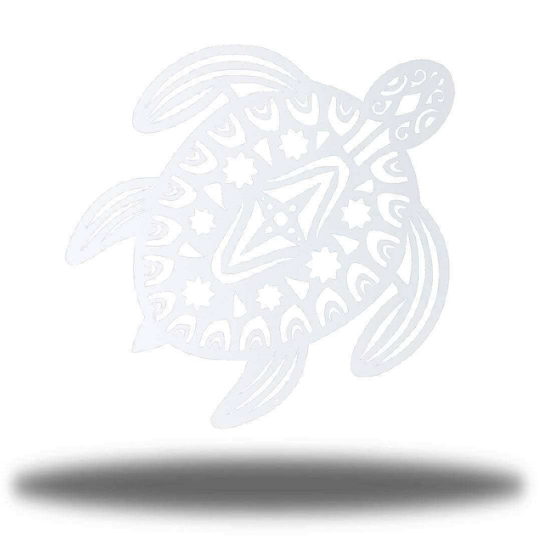 Sea Turtle Metal Wall Art | Indoor & Outdoor Home Décor: Teal / 24"