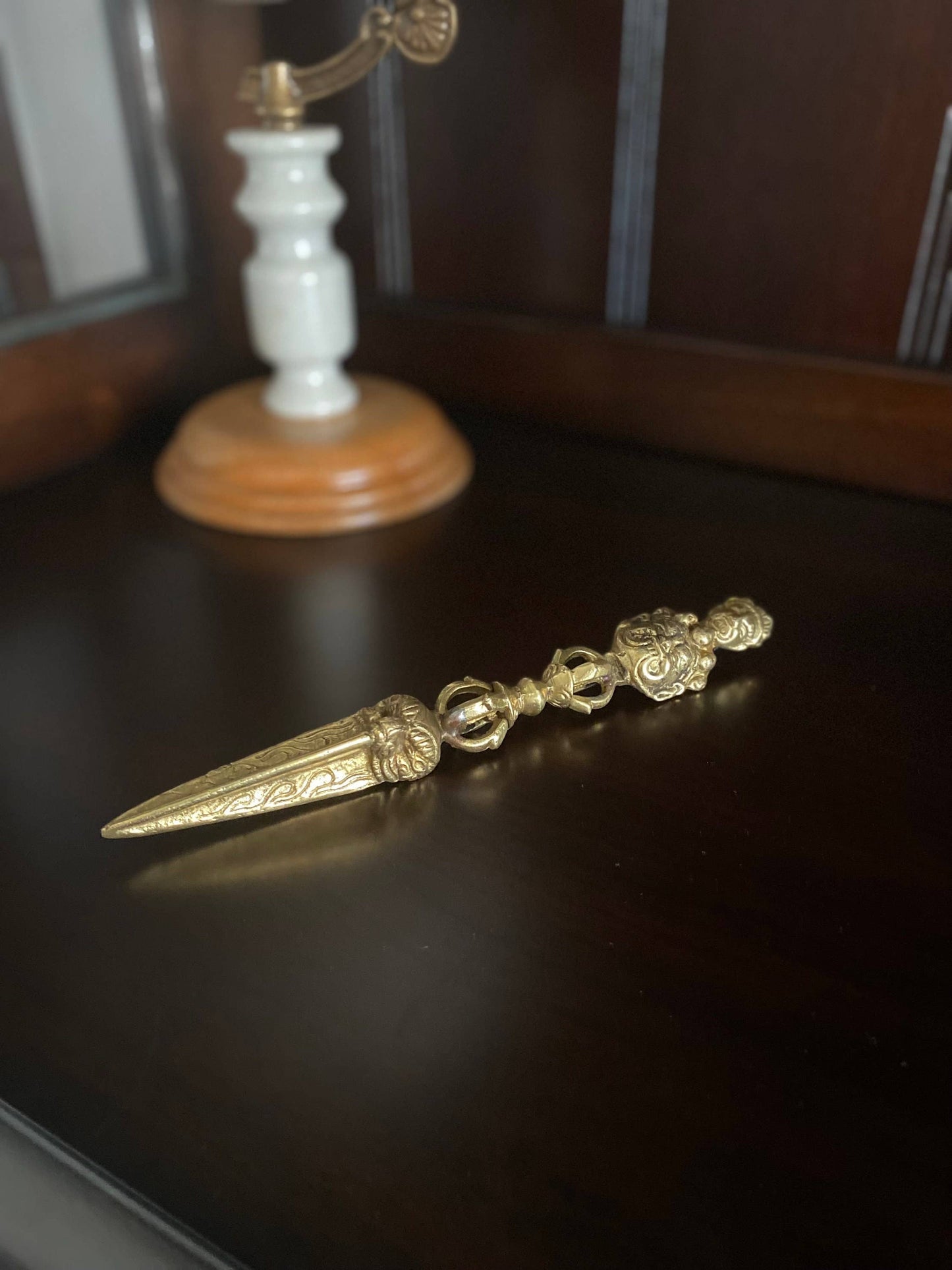 Tibetan Phurba Dorje Kila Ritual Dagger Handcarved Nepal