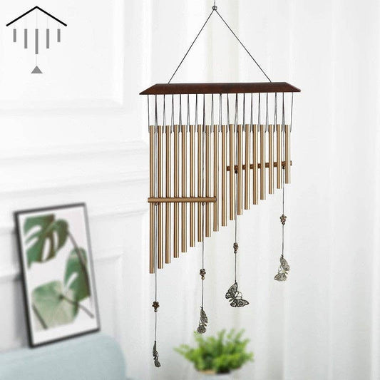 Beech Metal Aluminum Tube Wind Chime: GOLD