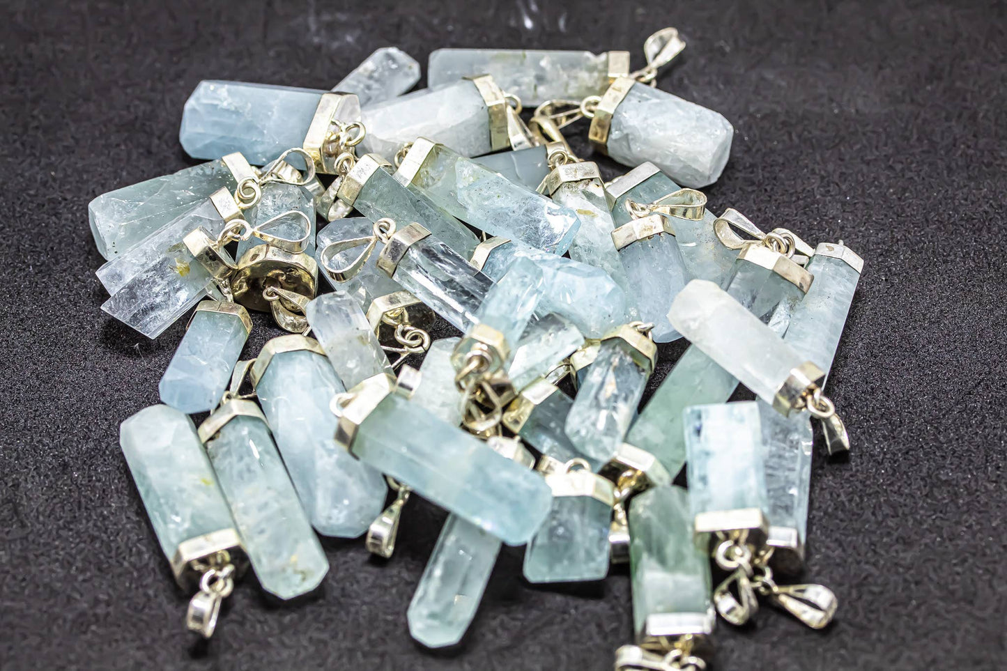 Aquamarine Pendant Necklaces sterling silver 925