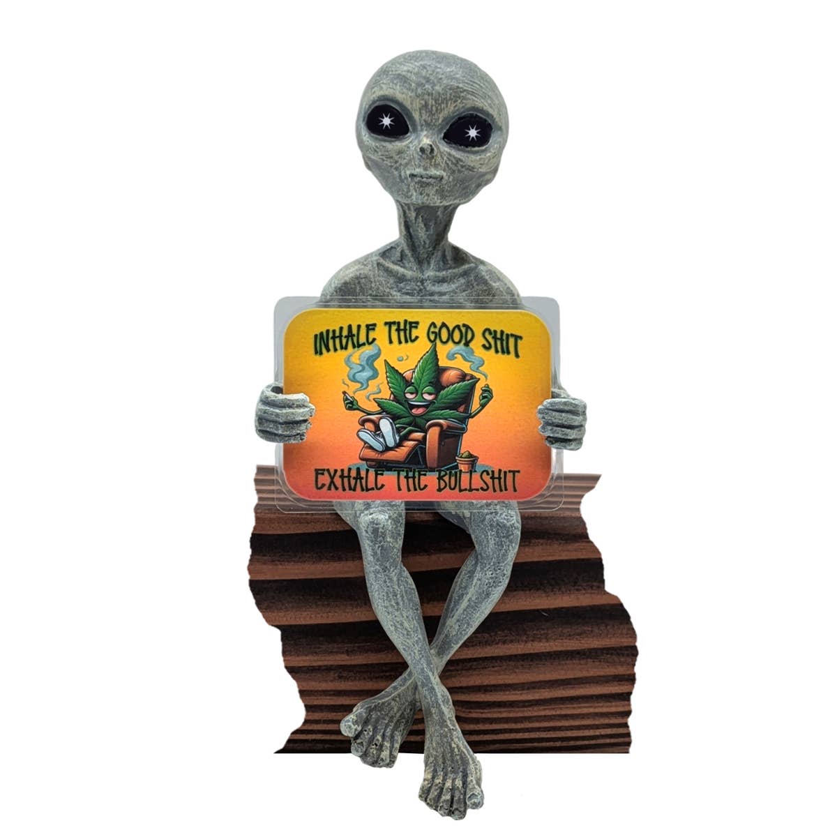 Milkyway Messenger Cannabis/Vape Shop "BS" Shelf Sitter: Gray