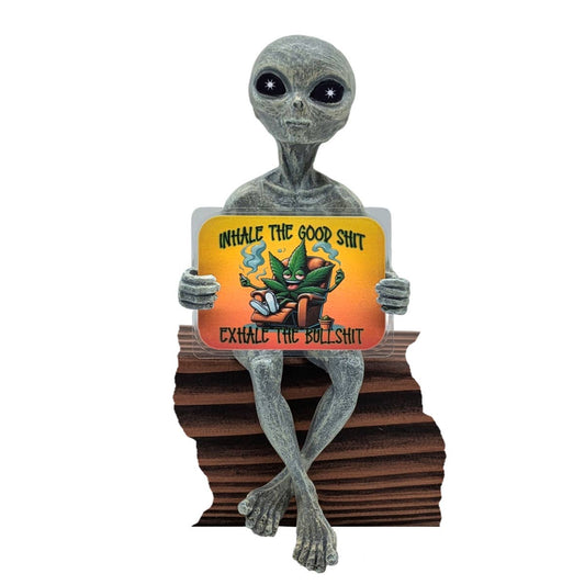 Milkyway Messenger Cannabis/Vape Shop "BS" Shelf Sitter: Gray