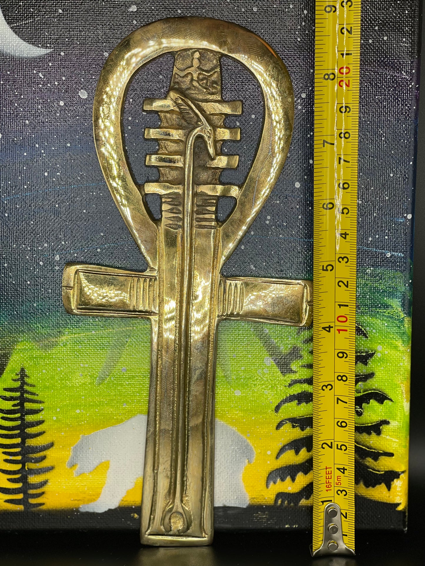 Brass Was Djed Ankh Sceptre Egyptian Tool