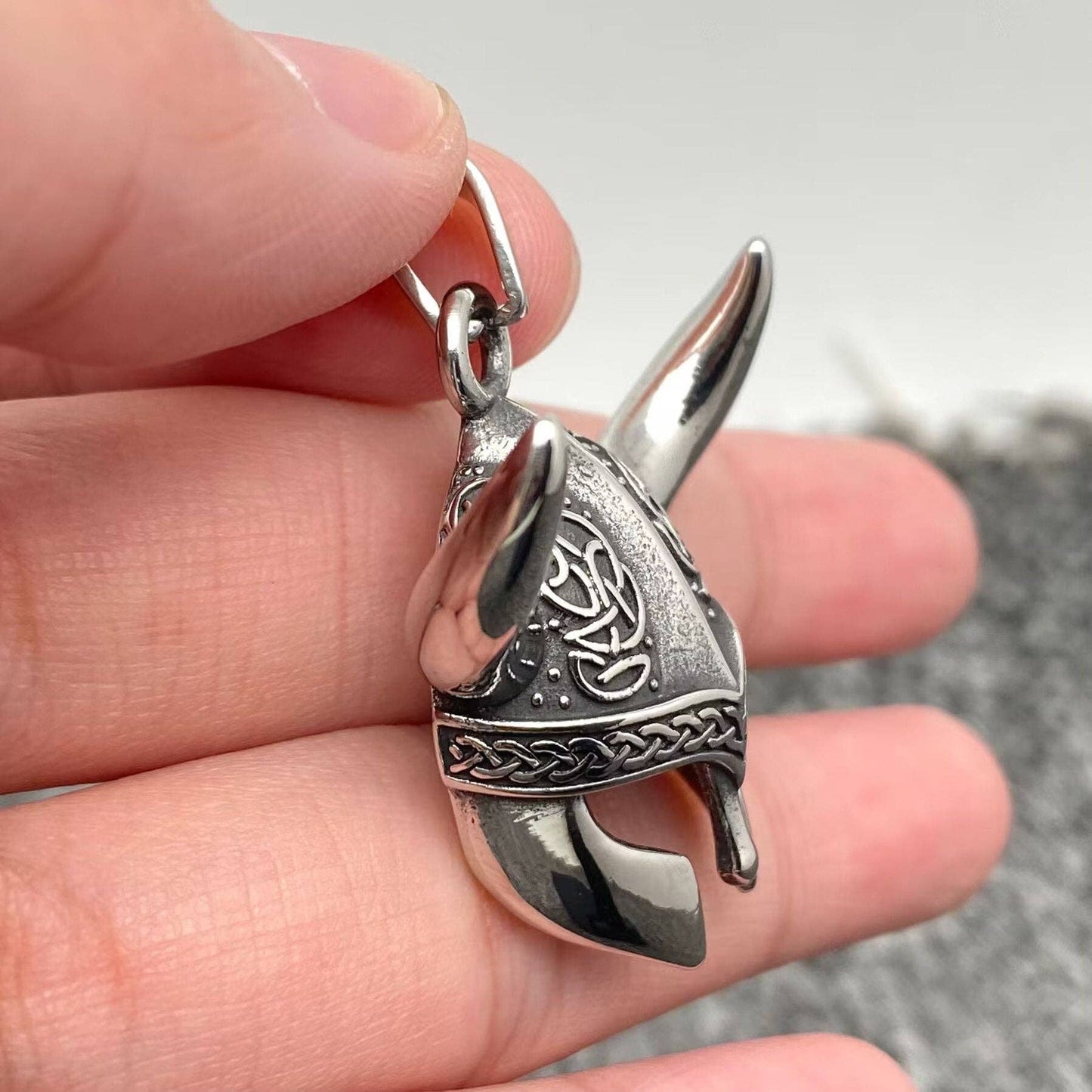 Stainless Steel Viking Celtic Knot Pirate Mask Charm -MJ/MNP