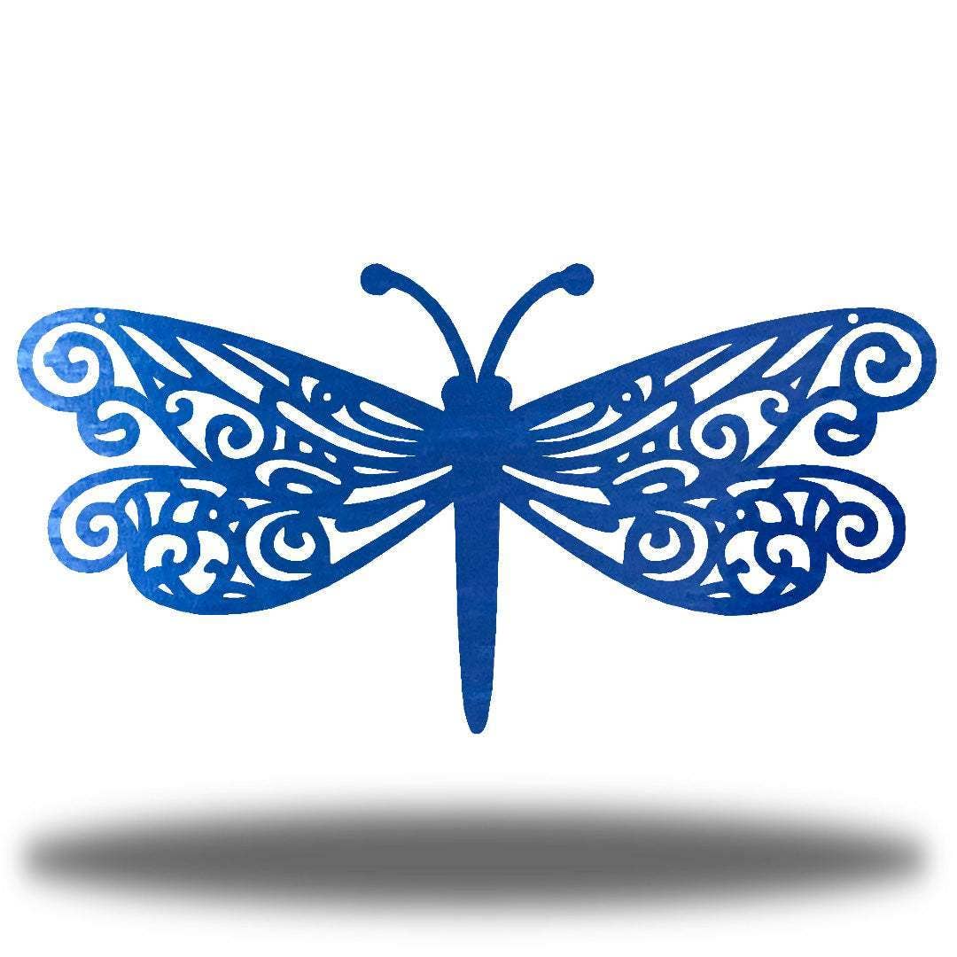 Dragonfly Metal Wall Art | Indoor & Outdoor Home Décor: Teal / 24"