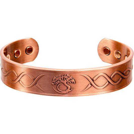 Magnetic Copper Bracelet - Tree of Life - Antique Copper