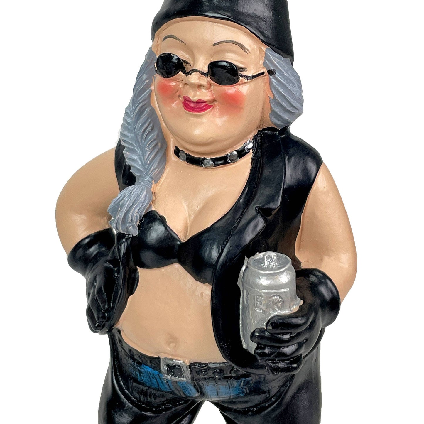 Gnoschitt & Gnofun Biker Gnome Garden Statues 7.5 Inches