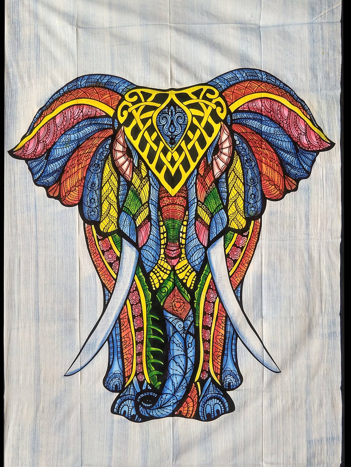 Tie-Dye Elephant Art Tapestry  B32
