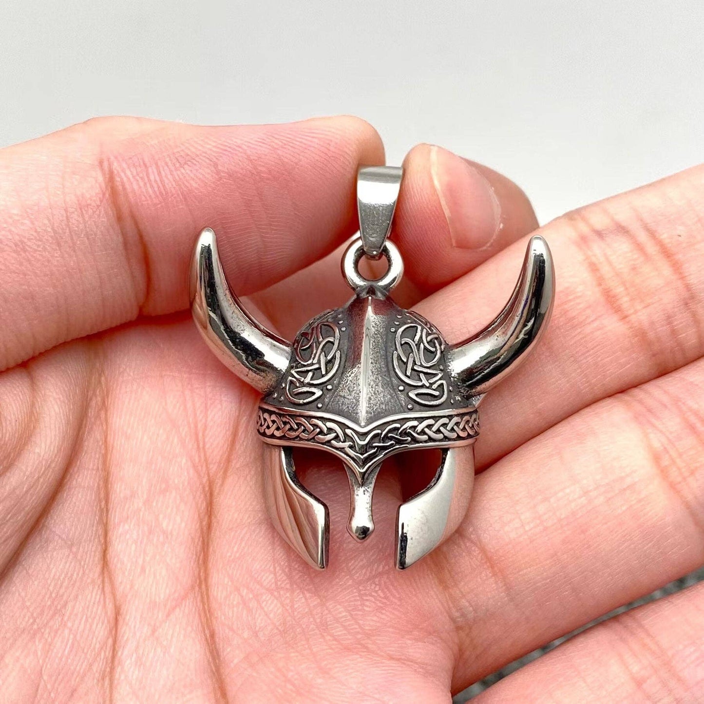 Stainless Steel Viking Celtic Knot Pirate Mask Charm -MJ/MNP