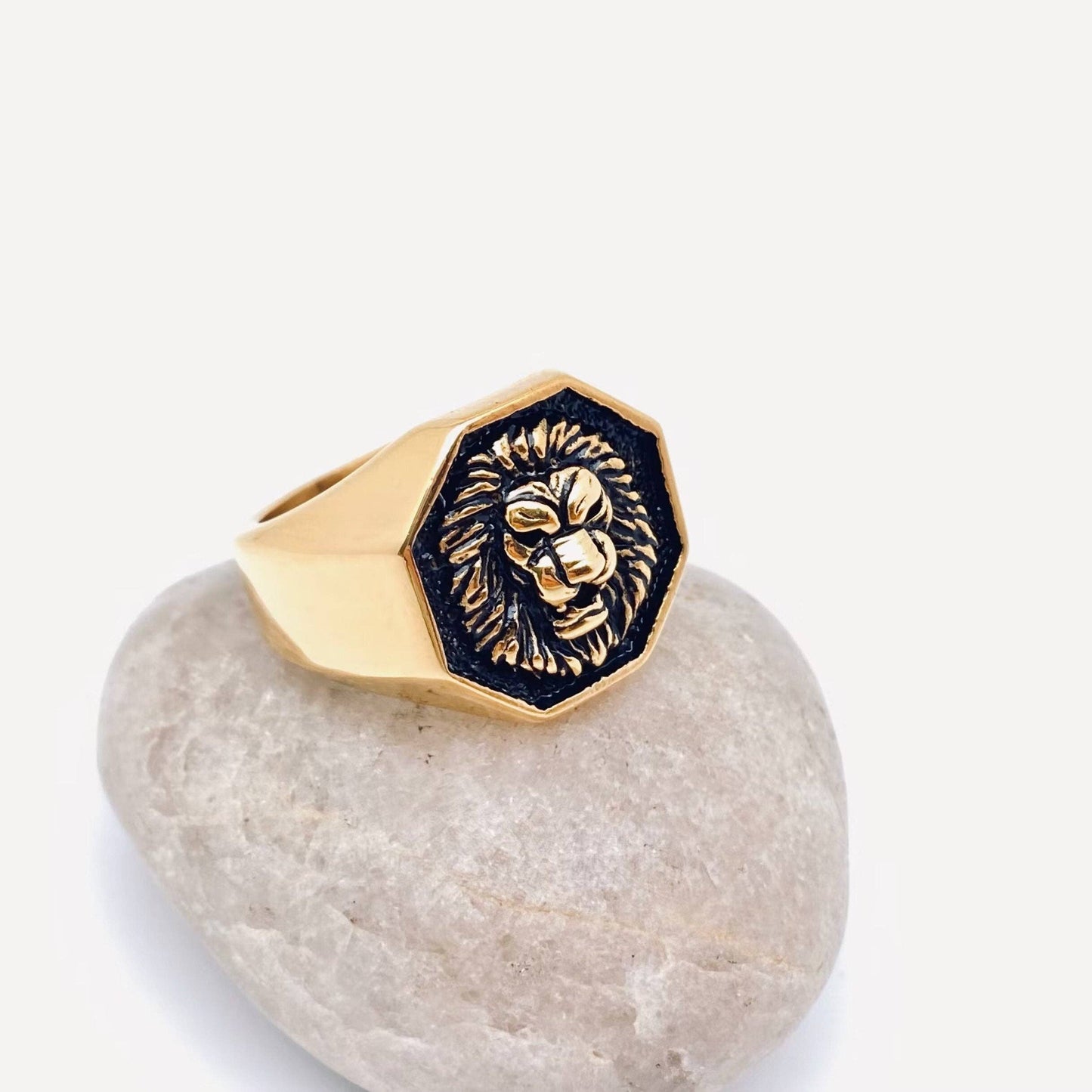 Lion's Head Stainless Steel Men's Ring :