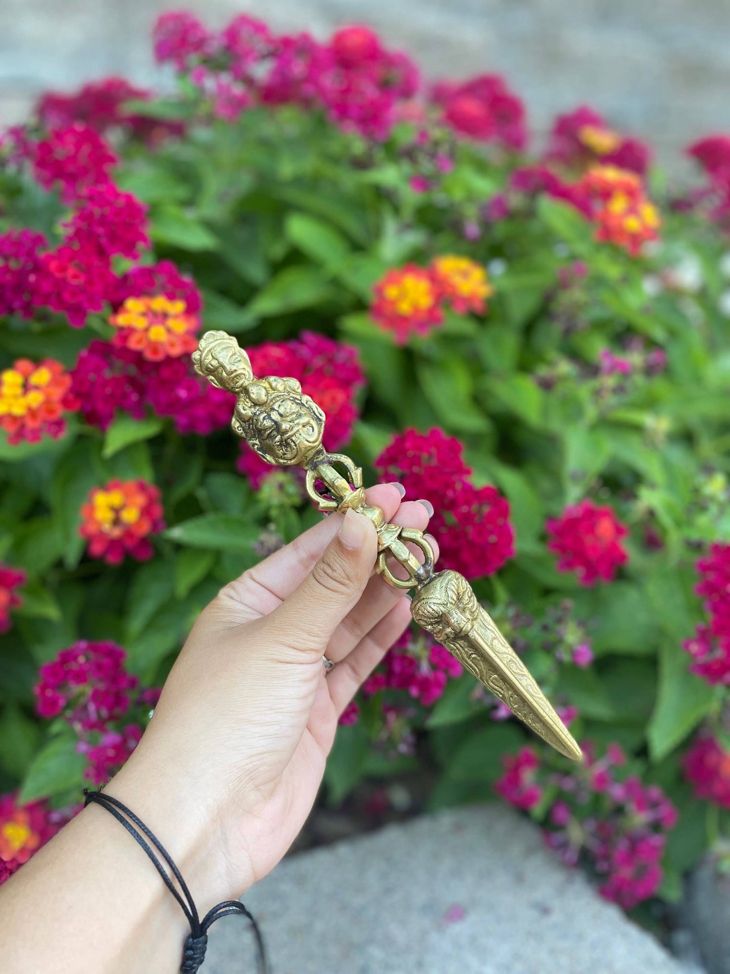 Tibetan Phurba Dorje Kila Ritual Dagger Handcarved Nepal