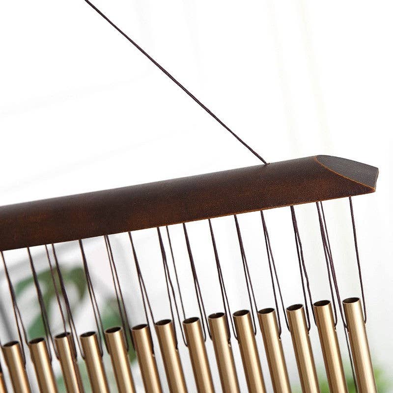 Beech Metal Aluminum Tube Wind Chime: GOLD